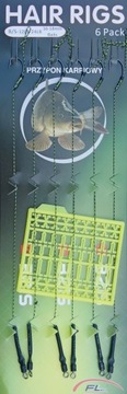 KARPIOWY PRZYPON szt 6 Z WŁOSEM PLECIONKA HAK r 4
