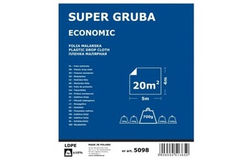 SOLID folia malarska SZARA 20m2 GRUBA economic700g 5098
