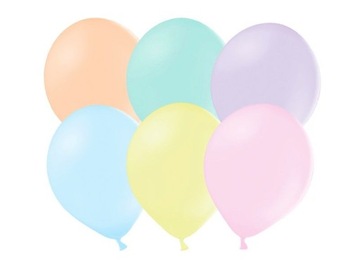 Balony urodzinowe Pastelowe mix 50 szt Party