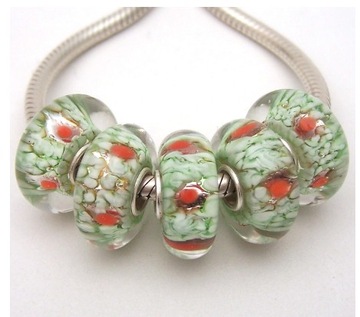 CHARMS ZAWIESZKA KORALIK SZKŁO MURANO BEADS