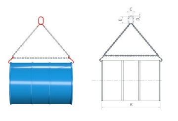 ЦЕПЬ ОДИНАРНАЯ ДЛЯ ЛЕЖАЩИХ БОЧЕК 1C 1.6T РУЧКА Одобрение CE