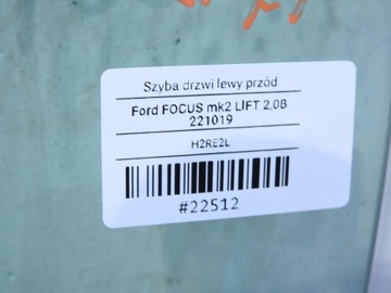 ОКНО ДВЕРИ СЛЕВА СПЕРЕДИ FORD FOCUS MK2 LIFT