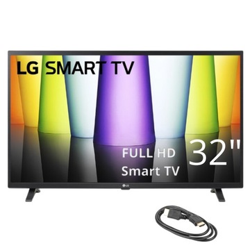 Telewizor 32 Cali LG Czarny Smart TV Full HD Wi-Fi HDR10 TV Nowy Kabel HDMI
