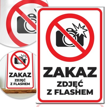 TABLICZKA PCV 30,5x21,4 ZAKAZ FOTOGRAFOWANIA Wzory