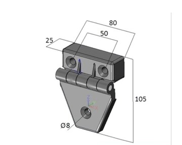 петля с проставкой на заднее стекло трактора-экскаватора