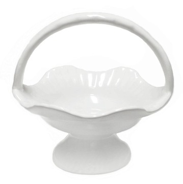 000 KOSZ IWONA Z RĄCZKĄ NA NODZE Biała CERAMIKA CHODZIEŻ MALCER PORCELANA