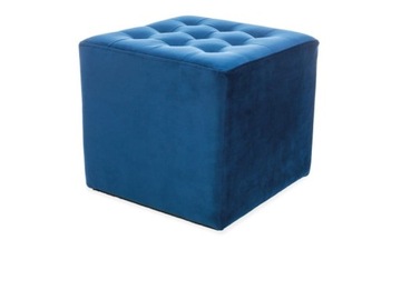 Pufa LORI Velvet aksamitna glamour granatowa