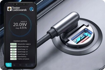 MOCNA MAŁA ŁADOWARKA SAMOCHODOWA QC + KABEL USB-C 100cm MOCNY OPLOT