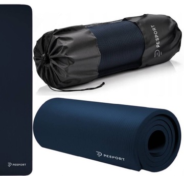 Mata Gimnastyczna Do Ćwiczeń Fitness Aerobiku NBR 1,5 cm + Pokrowiec
