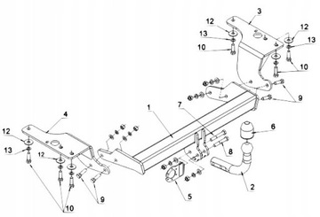 TOYOTA AVENSIS KOMBI T27 OD2009 ZAŘÍZENÍ(HÁK) TÁŽNÝ O74
