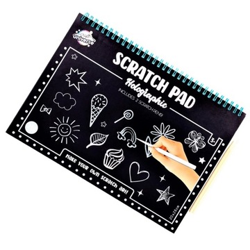 SCRATCH PAD ZDRAPKA 24 strony 20x28 cm HOLOGRAPHIC