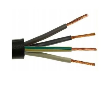 Przewód kabel gumowy linkowy OWżo 4x1,5 H05RR-F 1mb