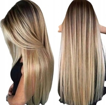 Peruka włosy długie naturalne blond damska