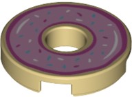LEGO DONAT 2x2 PĄCZEK 15535pb07 TILE 6323423 1szt