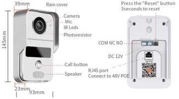 Wideodomofon WiFi IP Wideo domofon na telefon GSM