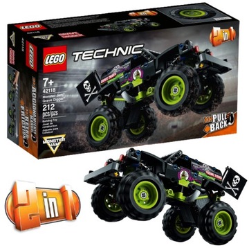 LEGO TECHNIC MONSTER JAM GRAVE DIGGER 42118 KLOCKI DLA DZIECI KREATYWNE 24H