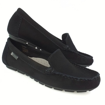Nessi 17130 mokasyny czarne zamsz 41