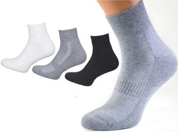 4x SKARPETY SPORTOWE MĘSKIE 1/2 FROTA jony AG+ STOP BACTERIA MILENA 44-46