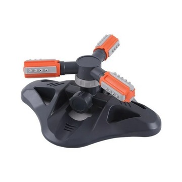 ПОВОРОТНЫЙ АВТОМАТИЧЕСКИЙ САДОВЫЙ ДОЖДЕВАТЕЛЬ 360°, ТРЕХРУЧНОЙ, 2 ФОРСУНКИ