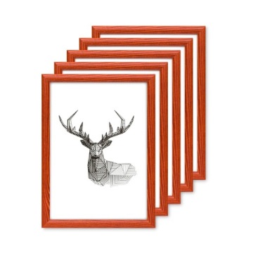 Фоторамка PACK 5шт 30x40 красное дерево
