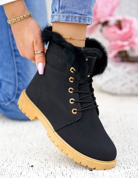 Зимние ботинки Утепленные ботильоны Trappers на меху 36