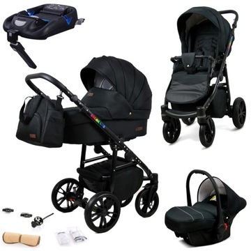 Wózek 4w1 dziecięcy BabyLux ColorLux + baza Isofix
