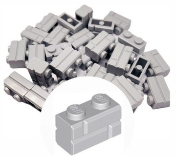 LEGO Brick 100 шт. Кирпич 1x2 LBG Светло-серый 98283