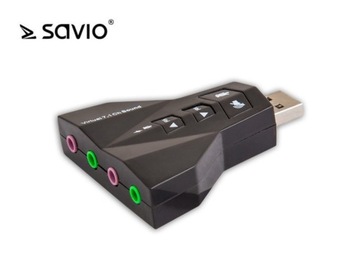 Karta dźwiękowa USB 7.1CH Mikrofon Słuchawki Jack