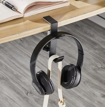 ВЕШАЛКА ДЕРЖАТЕЛЬ ДЛЯ НАУШНИКОВ СУМКА РЮКЗАК МЕТАЛЛ ЧЕРНЫЙ ДЛЯ СТОЛА