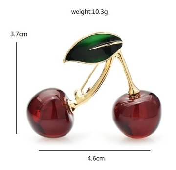 Брошь - вишня в подарок