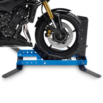 Транспортировочная стойка для мотоцикла 450кг, синяя.