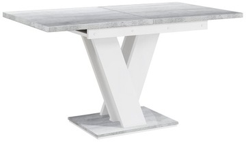 Stół Salon Jadalnia Beton + Biały Mat 120-160 cm