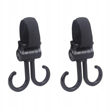 2Pcs Double Stroller Swivel Hooks Universal