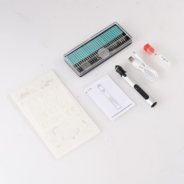 USB электрическая гравировальная ручка 20 сверл 16 трафаретов для гравировки 3 режущих диска