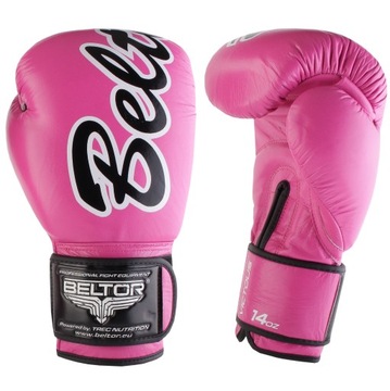 BELTOR VICTOUS RĘKAWICE BOKSERSKIE TRENINGOWE RÓŻOWE 16OZ