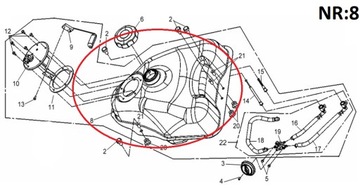 ТОПЛИВНЫЙ БАК Quad Benzer Charming 110/125cc