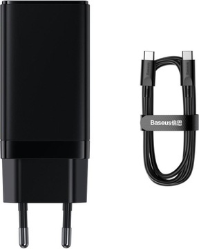 БЫСТРОЕ СЕТЕВОЕ ЗАРЯДНОЕ УСТРОЙСТВО Baseus GaN3 Pro 3 x USB USB-A USB-C PD QC4.0 65 Вт