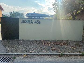 3D номер дома, цвет АНТРАЦИТ, металл, алюминиевый композит, 40 см, офисное здание