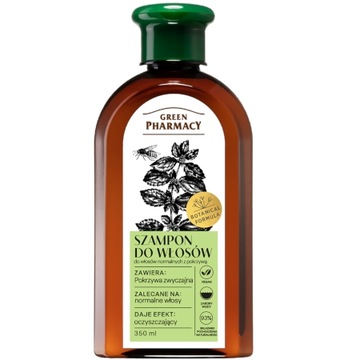 GREEN PHARMACY Szampon do Włosów Normalnych z Pokrzywą Pokrzywowy 350 ml