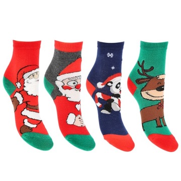 ДЕТСКИЕ РОЖДЕСТВЕНСКИЕ НОСКИ В ПОДАРОК, 4 ПАРЫ