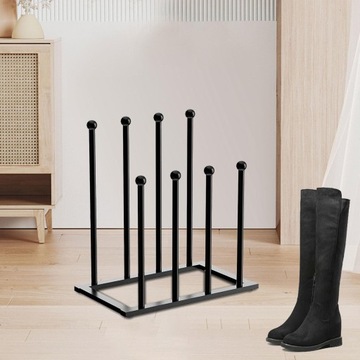 Современная металлическая полка для обуви с органайзером.