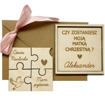 ZOSTANIESZ CHRZESTNĄ PYTANIE PROŚBA PUZZLE CHRZEST