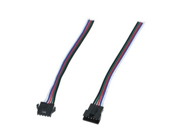 ZŁĄCZKA LED RGBW 5XPIN GNIAZDO + WTYK