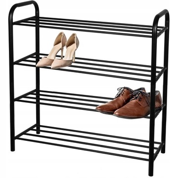 REGAŁ STOJAK METALOWY NA BUTY 4 PÓŁKI ORGANIZER