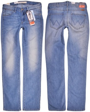WRANGLER spodnie REGULAR jeans SARA NARROW W32 L34