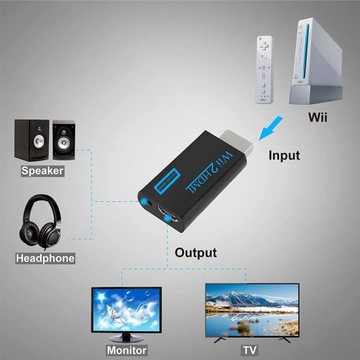 АДАПТЕР-ПРЕОБРАЗОВАТЕЛЬ АДАПТЕР NINTENDO WII на HDMI TV FULL HD NTSC PAL2024