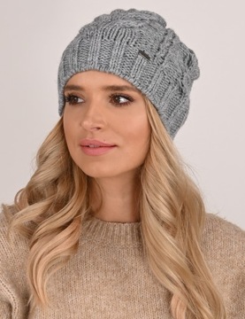 Шапка женская зимняя ПОЛЬША серая - А4