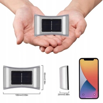 LAMPKI SOLARNE ŚCIENNA KINKIET OGRODOWE LED 4 SZT