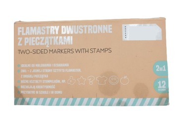 Flamastry dwustronne z pieczątkami