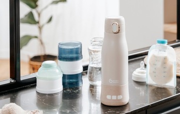 BABYMOOV ЭЛЕКТРИЧЕСКИЙ ТЕРМОС ПОРТАТИВНЫЙ НАГРЕВАТЕЛЬ ДЛЯ МОЛОЧНОЙ ВОДЫ КОФЕ 340МЛ